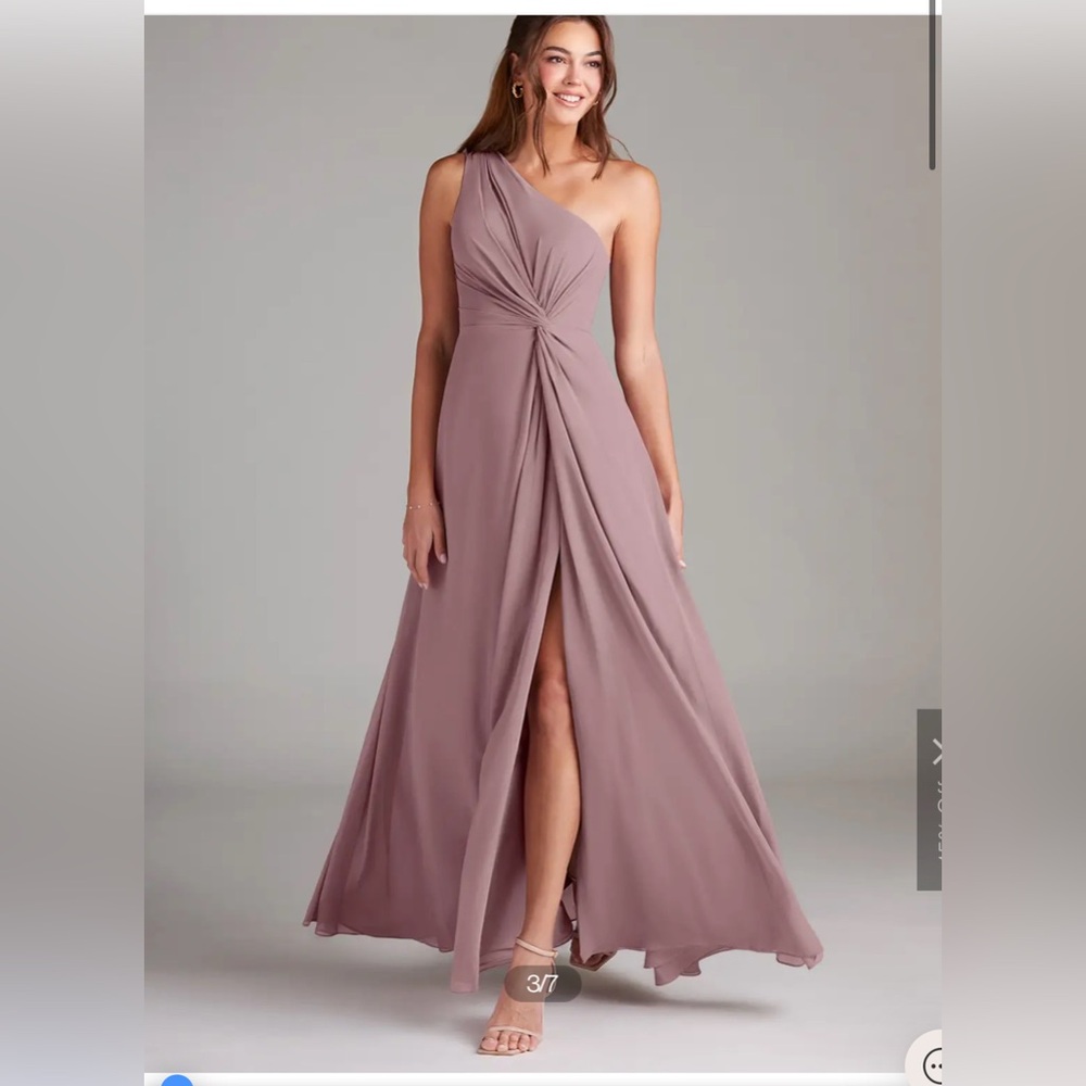 Azazie Brooke dusty rose dress